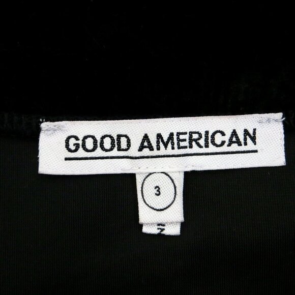 NEW! Good American Snake Print Burnout Velour Bodysuit Long Sleeves Black SZ L - Picture 13 of 15